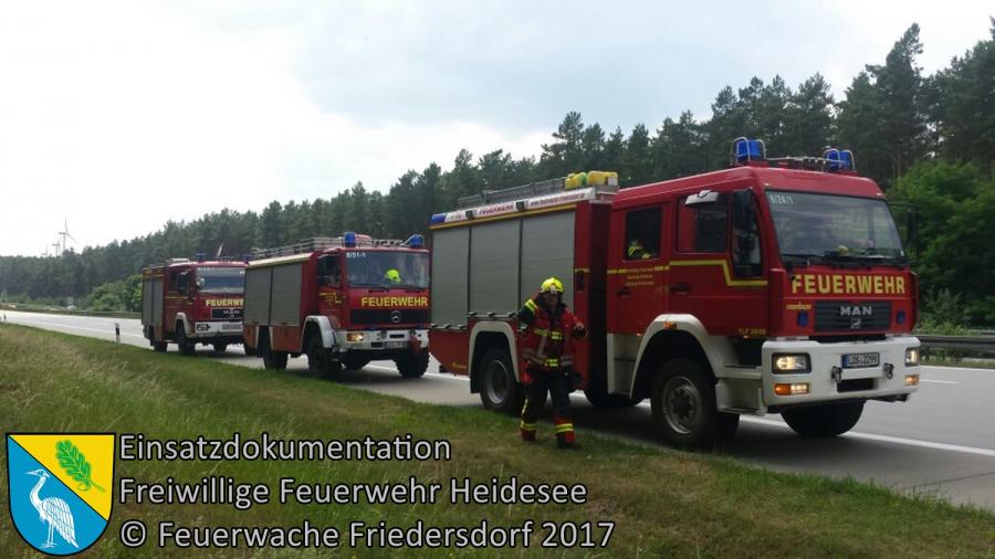 Einsatz 63/2017 | PKW überschlagen | BAB 10 AD Spreeau - AS Freienbrink | 20.06.2017