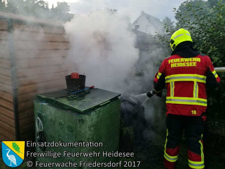 Einsatz 111/20177 | Brennt Komposthaufen | Bindow Geschwister-Scholl-Straße | 13.08.2017