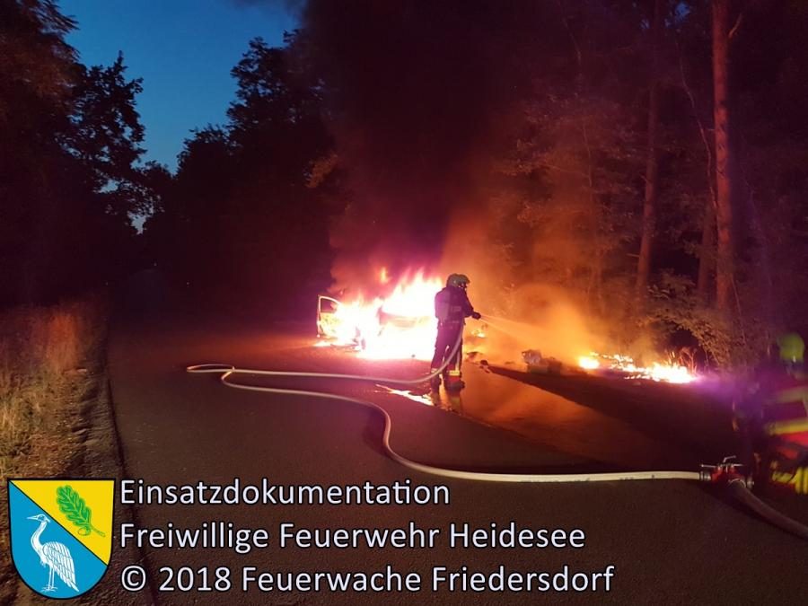 Einsatz 112/2018 | PKW in Vollbrand | BAB 12 AS Friedersdorf | 19.08.2018