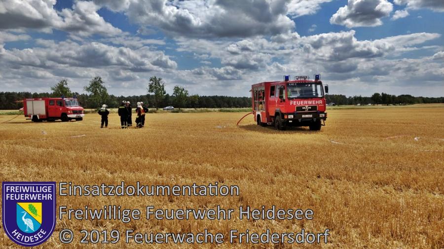Einsatz 91/2019 | 2500m² Stoppelfeldbrand | K 6153 OV Kablow - Dannenreich | 02.07.2019