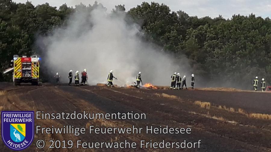Einsatz 122/2019 | 3ha Getreidefeldbrand | Spreenhagen (LOS) Hauptstraße | 10.08.2019