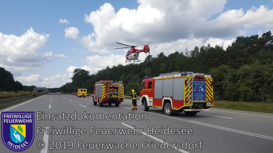 Einsatz 123/2019 | VU 3x PKW | BAB 10 AD Spreeau - AS Niederlehme | 14.08.2019