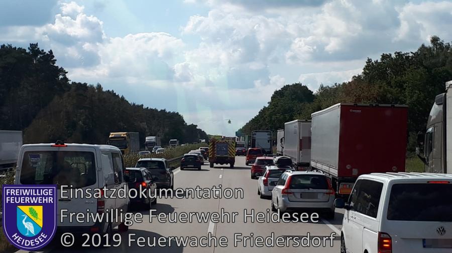 Einsatz 138/2019 | VU 2x LKW 1x PKW | BAB 10 AD Spreeau - AS Niederlehme | 10.09.2019
