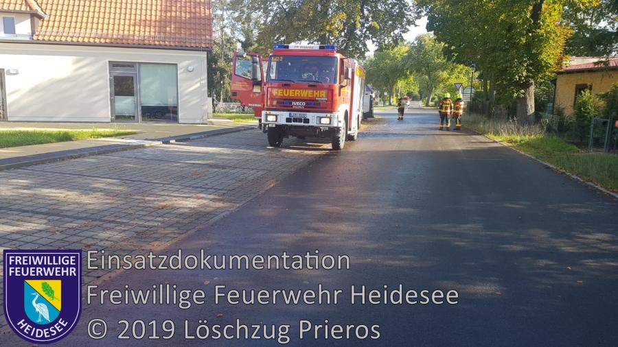 Einsatz 158/2019 | 300m lange Dieselspur | Prieros Poststraße | 09.10.2019