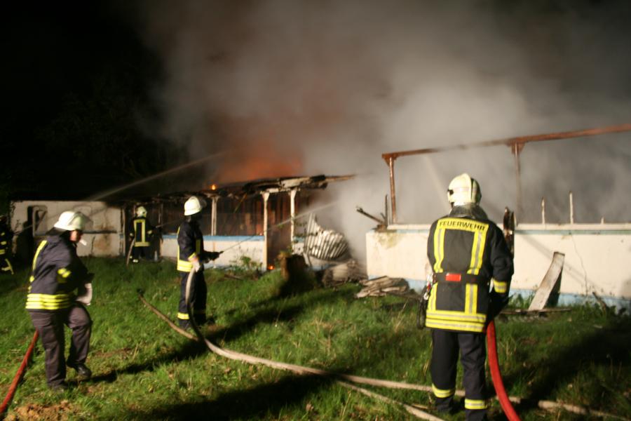 Bungalowbrand in Warnitz
