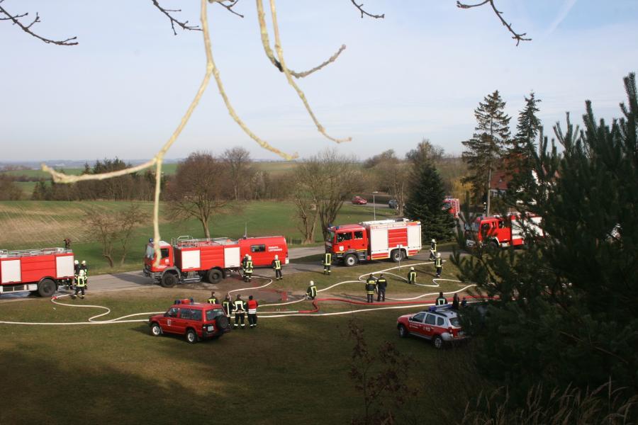 Waldbrandübung in Melzow