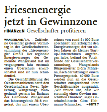 Friesenenergie Gmbh Energieversorger Presse