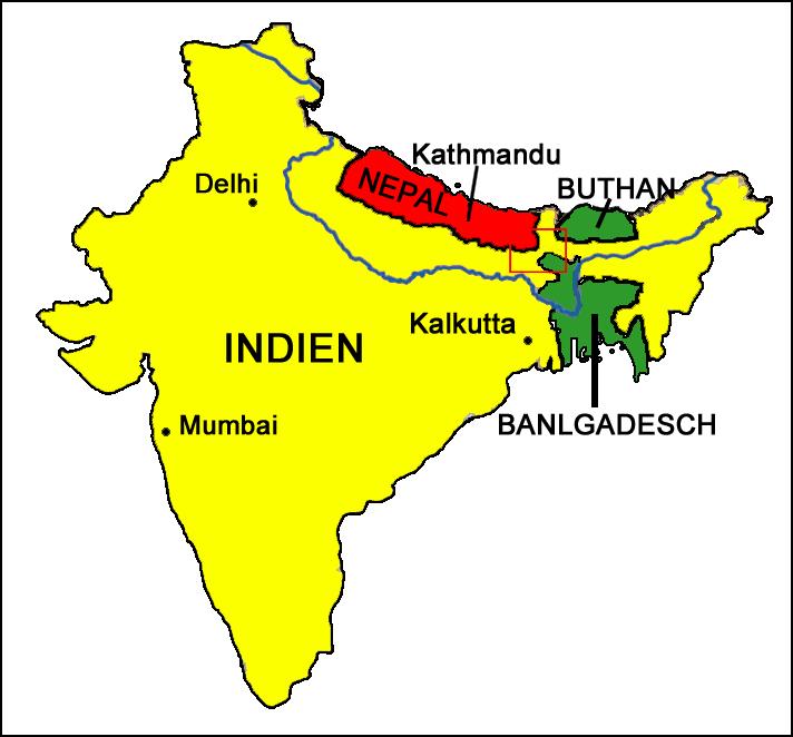 Indienkarte