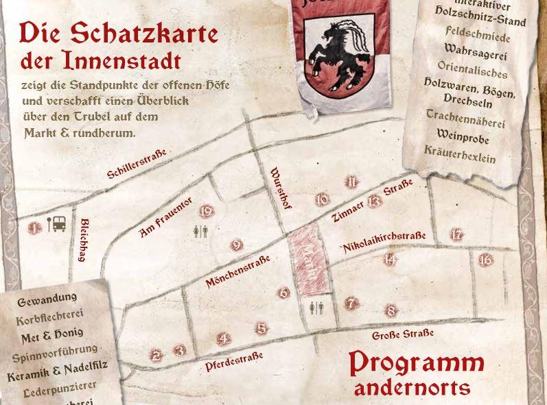 Schatzkarte der Innenstadt Schatzkarte der Innenstadt