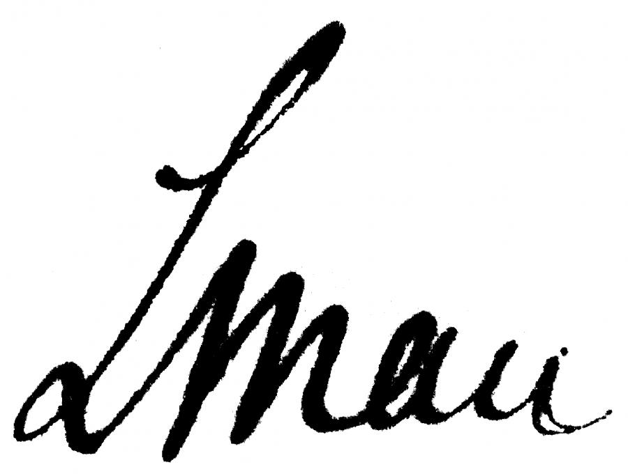 Unterschrift des Bürgermeisters Ludwig Mau