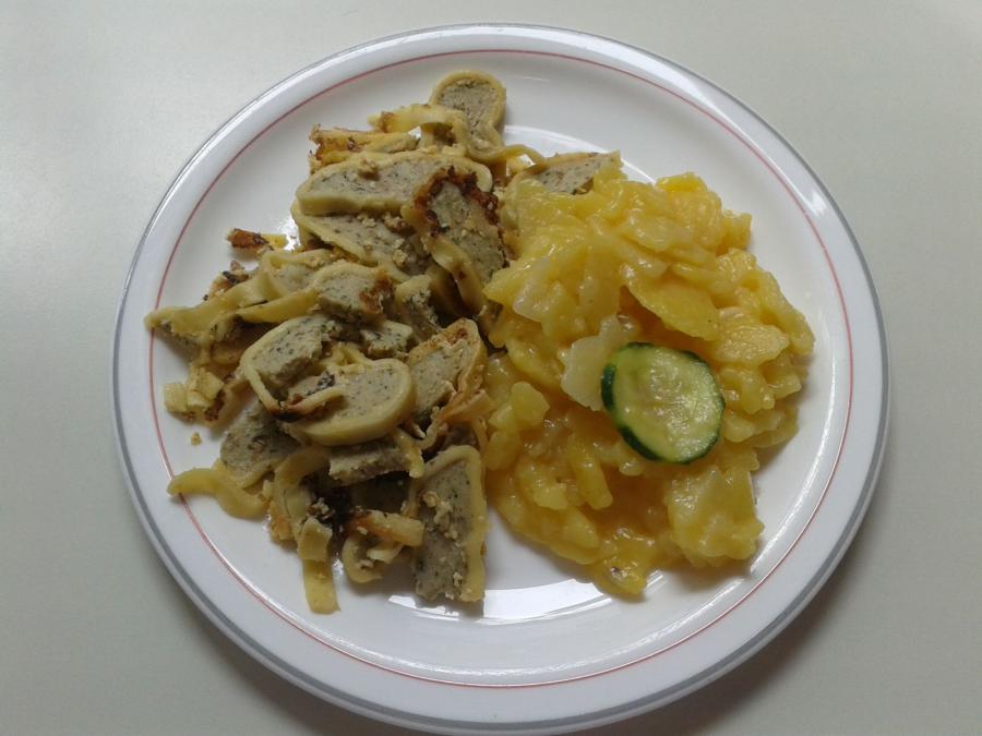 Maultaschen mit Kartoffelsalat