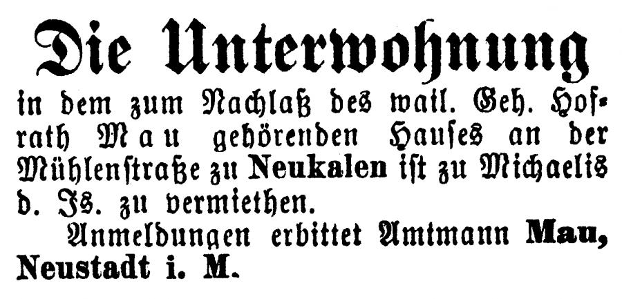 Neukalener Wochenblatt vom 23.7.1897