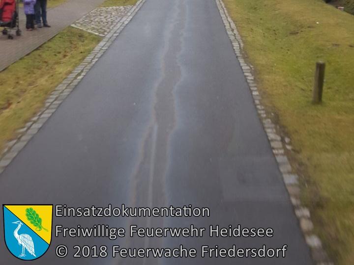 Einsatz 7/2017 | 300m lange Ölspur | Friedersdorf Hauptstraße | 26.01.2018