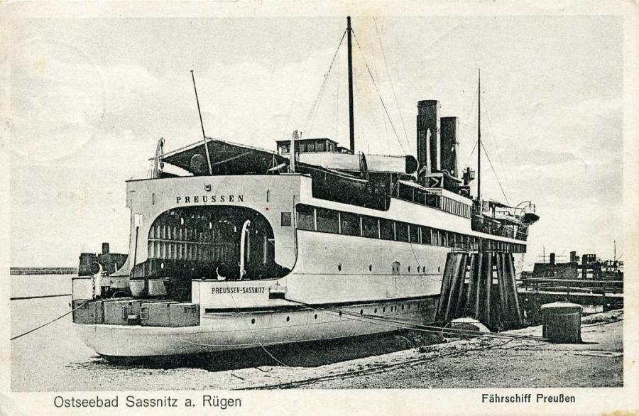 Ostseebad Sassnitz Fährschiff Preußen 1929
