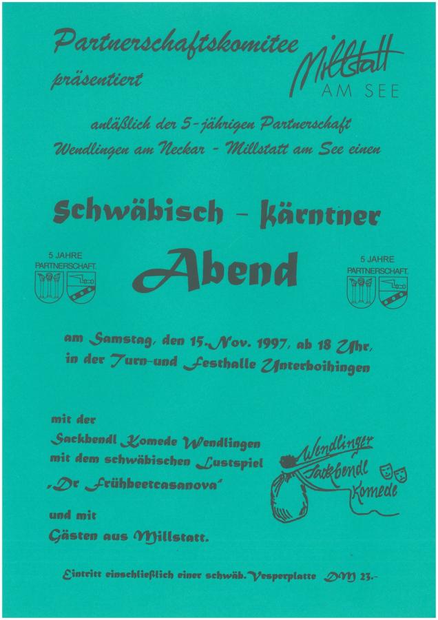 Plakat Kärntner Abend 15-11-1997