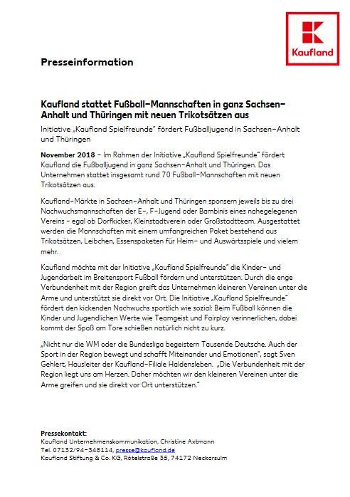 Presseinfo Kaufland