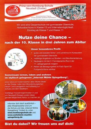 Nutze deine Chance, in drei Jahren zum Abitur!