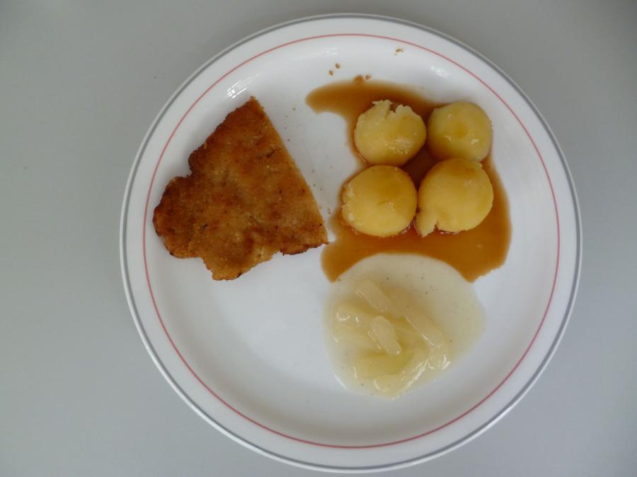Putenschnitzel mit Kartoffeln