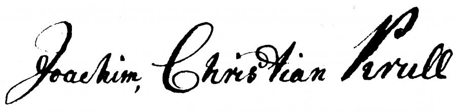 Unterschrift Joachim Christian Krull junior 1793