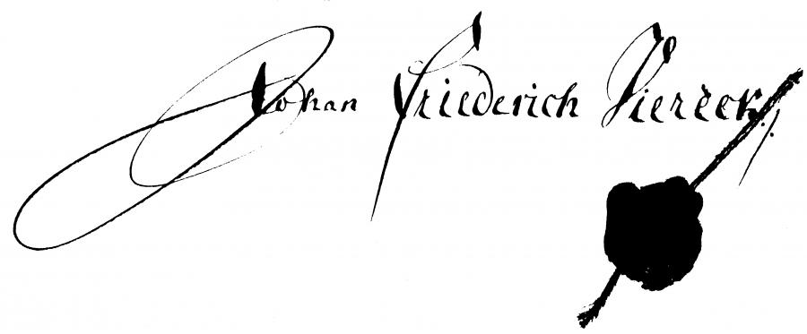 Unterschrift Johann Friedrich Viereck 1825