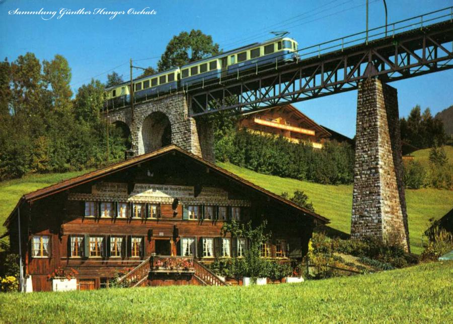 Schweiz Viadukt Gstaad