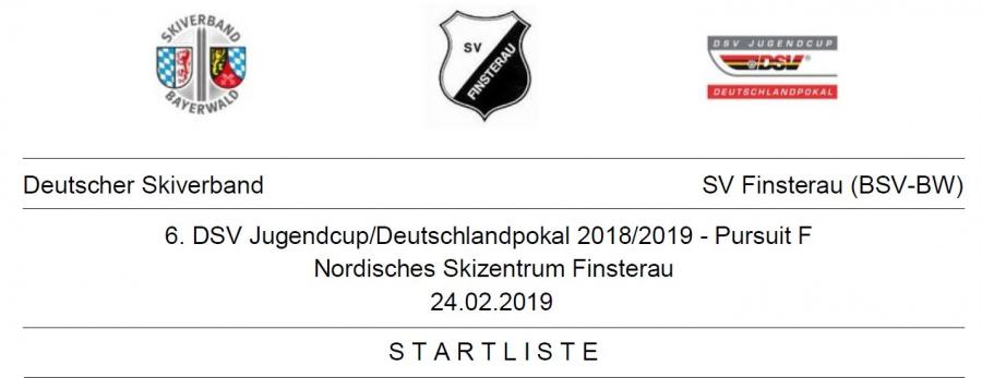 Startliste DSV Jugendcup Deutschlandpokal 24.02.2019