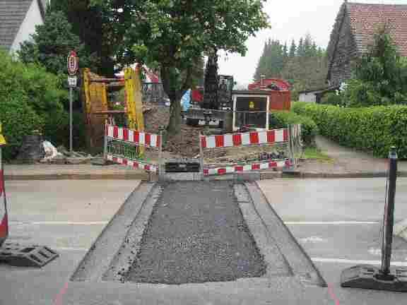 Foto: Straßenbaumaßnahmen mit Erneuerung der Kanalisation und der Wasserversorgung