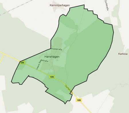 Karte Hanshagen