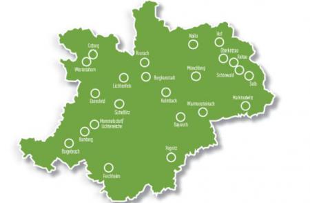 Karte Oberfranken