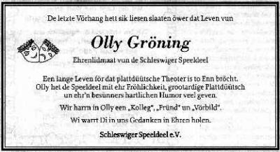 Olly Gröning Abschied