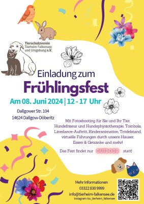 Veranstaltung: Frühlingsfest 2024 im Tierheim Falkensee