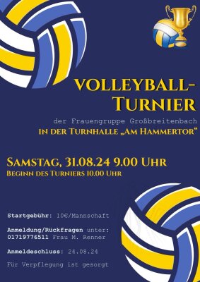 Plakat des Volleyballturnieres
