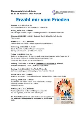Plakat zur Veranstaltung - Urheber Ev. Gesamtkirchengemeinde