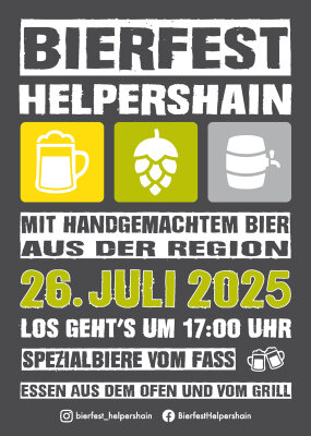 Plakat für Bierfest Helpershain 26.07.2024