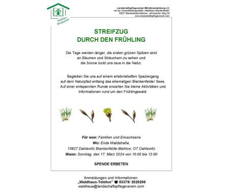 Veranstaltung: STREIFZUG DURCH DEN FR&Uuml;HLING