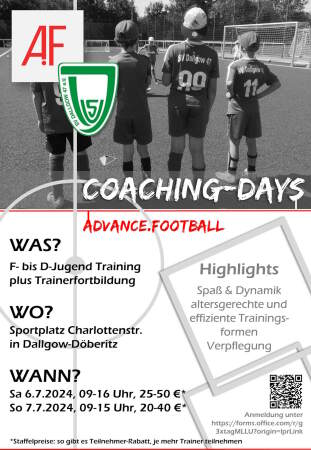 Veranstaltung: Kinderfu&szlig;ball mit Advance.Football - Ausbildung und Trainerfortbildung