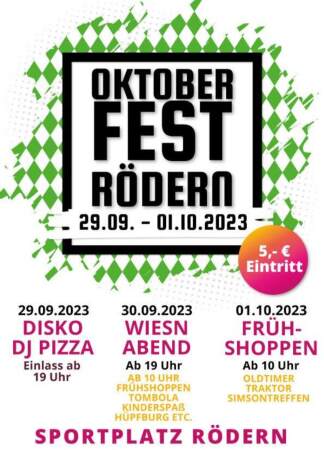 Veranstaltung: Oktoberfest Rödern auf dem Sportplatz