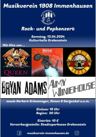 Veranstaltung: Musikverein Immenhausen: Rock- und Popkonzert