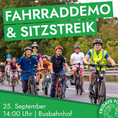 Plakat zur Fahrraddemo und Sitzstreik am 25. September in Falkensee (Bild vergrößern)