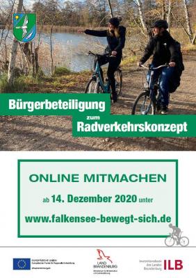 Unser Bild zeigt das Plakat zur Online-Beteiligung am Radverkehrskonzept (Bild vergrößern)