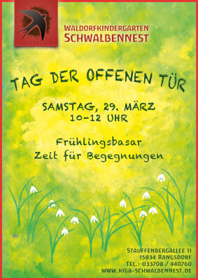 Veranstaltung: Waldorfkindergarten Schwalbennest - Tag der offenen Tür Sa 29. 03. 2025