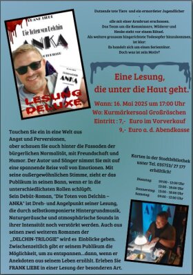 Veranstaltung: ANKA - Die Toten von Delchin - Eine Lesung mit Frank Liebe Fr 16. 05. 2025
