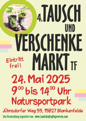 Veranstaltung: 4. Tausch- und Verschenkemarkt TF Sa 24. 05. 2025
