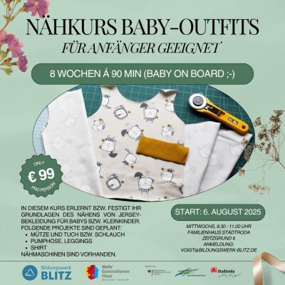 Veranstaltung: Nähkurs für Baby-Outfits (7) Mi 17.09.2025