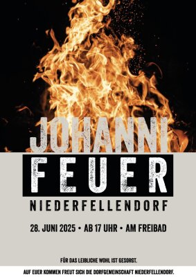Veranstaltung: Dorfgemeinschaft Niederfellendorf e.V. - Johannisfeuer der Dorfgemeinschaft Niederfellendorf e.V. Sa 28. 06. 2025