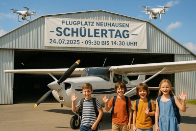 Schülertag am Flugplatz Neuhausen