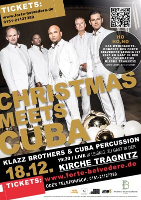 Weihnachtskonzert Christmas meets Cuba am 18. Dezember 2025 in Leisnig mit Klazz Brothers &amp; Cuba Percussion (Bild vergr&ouml;&szlig;ern)