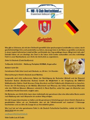 Veranstaltung: Saisonstart S&uuml;dbayern 01. – 03.05.2026