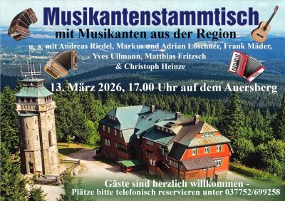 Veranstaltung: Musikantenstammtisch - 13.03.26 Auersberg Fr 13.​03.​2026