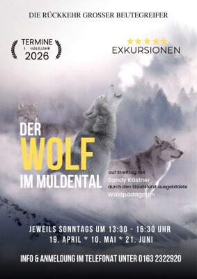 Veranstaltung: Der Wolf im Muldental - Exkursion So 04.​10.​2026